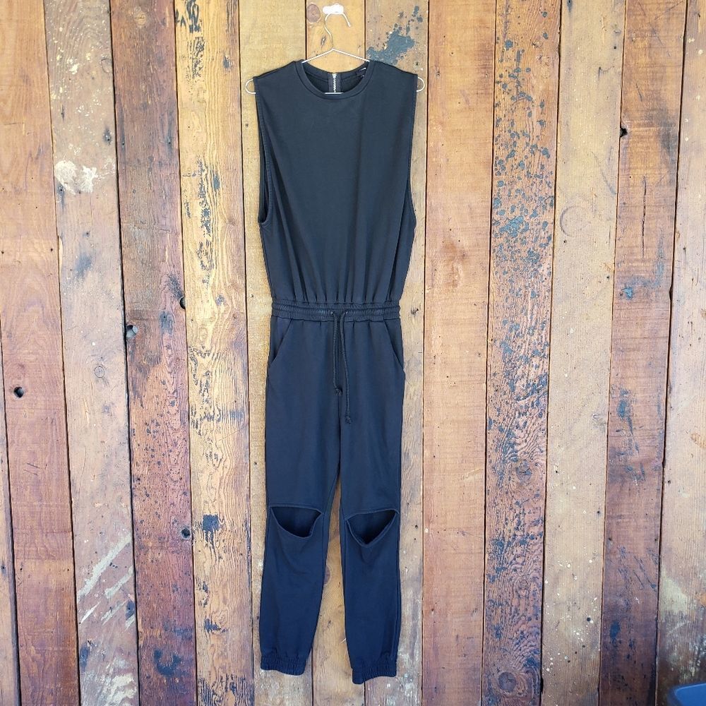 NUDE Black Distressed Jumper